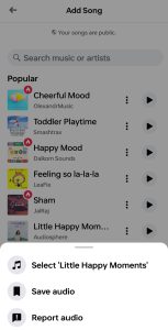 Add cheerful mode song