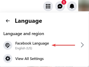 Facebook Language